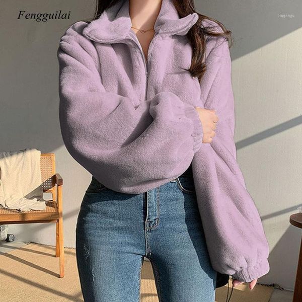 soft warm fluffy faux fur jacket women thick coat korean sweet purple coats and jackets winter autumn stand collar outwears1, Black
soft warm fluffy faux fur jacket women thick coat korean sweet purple coats and jackets winter autumn stand collar outwears1, Black