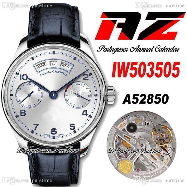 azf iw503505 annual calendar power reserve a52850 automatic mens watch steel case white dial blue markers leather strap super edition pureti, Slivery;brown
azf iw503505 annual calendar power reserve a52850 automatic mens watch steel case white dial blue markers leather strap super edition pureti, Slivery;brown