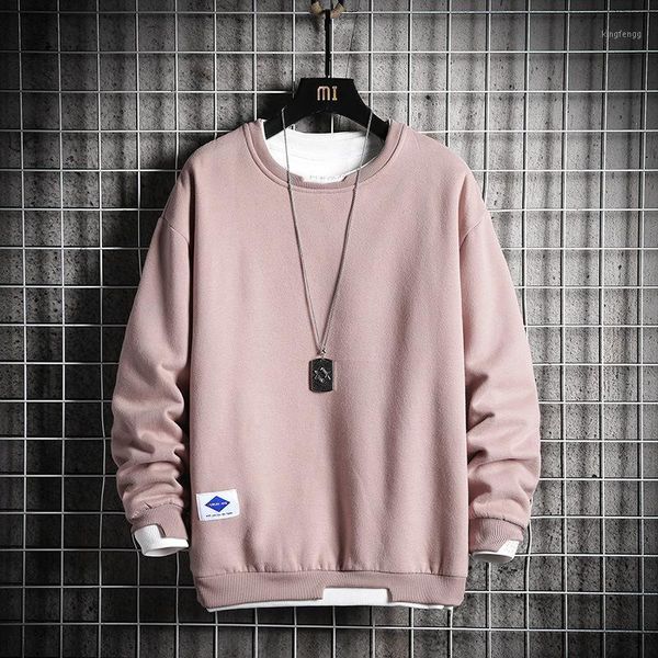 loose casual men's pullover long sleeve streetwear plus velvet fashion plus size maggie's walker fake two-piece sweatshirt 1, Black
loose casual men's pullover long sleeve streetwear plus velvet fashion plus size maggie's walker fake two-piece sweatshirt 1, Black