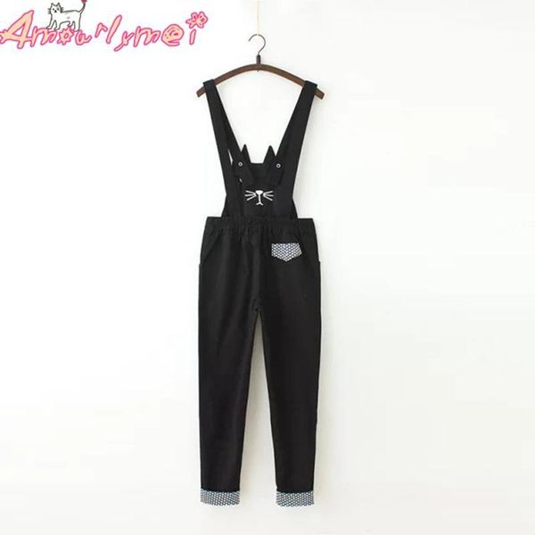 women's jumpsuits & rompers spring fall women slim-type overalls japanese mori girl kawaii cat embroidery female pants cute casual xs-4, Black;white
women's jumpsuits & rompers spring fall women slim-type overalls japanese mori girl kawaii cat embroidery female pants cute casual xs-4, Black;white