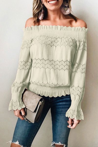 2021 new spring and autumn solid color fashion simple leisure show fine lace a word paste sleeve dyo3, White
2021 new spring and autumn solid color fashion simple leisure show fine lace a word paste sleeve dyo3, White