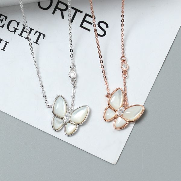 s925 sterling silver white shell butterfly diamond necklace classic temperament fashion girl's clavicle chain swa
s925 sterling silver white shell butterfly diamond necklace classic temperament fashion girl's clavicle chain swa