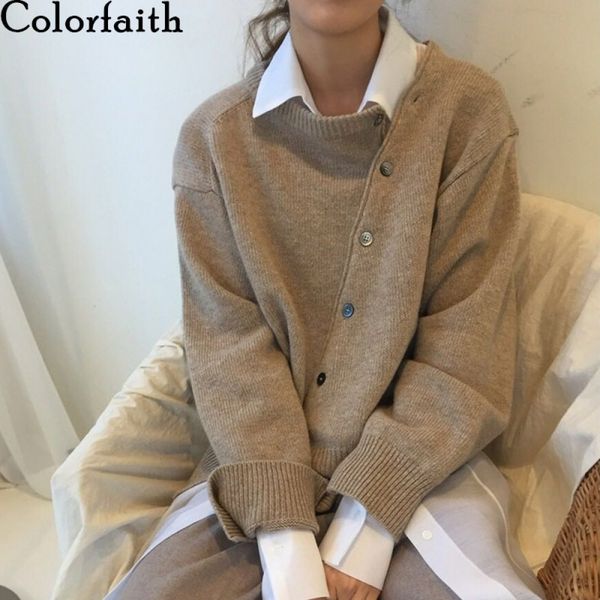 colorfaith new 2020 autumn winter women's sweaters irregular buttons cardigans fashionable korean ladies knitwears swc8562 c1030, Black
colorfaith new 2020 autumn winter women's sweaters irregular buttons cardigans fashionable korean ladies knitwears swc8562 c1030, Black
