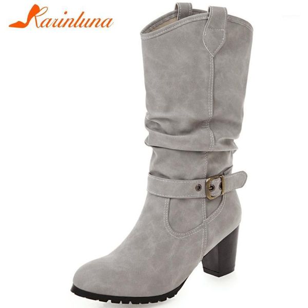 boots karin brand female buckle fashion pleated high heels pointed toe winter women western mid calf shoes woman1, Black
boots karin brand female buckle fashion pleated high heels pointed toe winter women western mid calf shoes woman1, Black