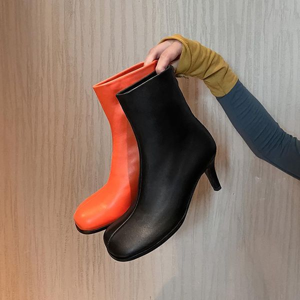 2021 women ladies boots back zipper brand design thin high heels women pumps working basic retro shoes woman, Black
2021 women ladies boots back zipper brand design thin high heels women pumps working basic retro shoes woman, Black