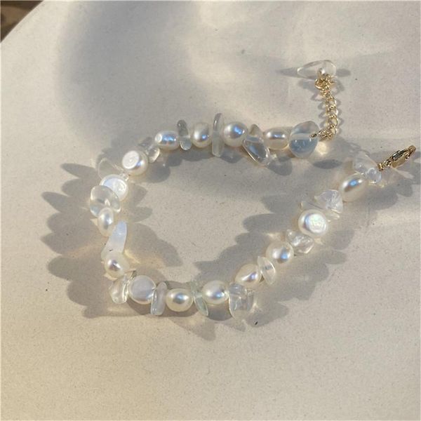 charm bracelets korean moonstone pearl bracelet women female lolita beaded girl temperament simple jewelry, Golden;silver
charm bracelets korean moonstone pearl bracelet women female lolita beaded girl temperament simple jewelry, Golden;silver