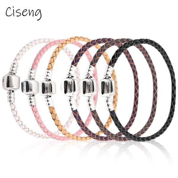 charm bracelets 12 colors 16-20cm leather bracelet for women fit original beads diy brand design drop, Golden;silver
charm bracelets 12 colors 16-20cm leather bracelet for women fit original beads diy brand design drop, Golden;silver