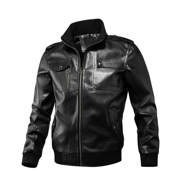 airgracias fall 2021 men's bomber leather jacket men's locomotive stand collar zipper cardigan simple fashion jacket, Black;brown
airgracias fall 2021 men's bomber leather jacket men's locomotive stand collar zipper cardigan simple fashion jacket, Black;brown