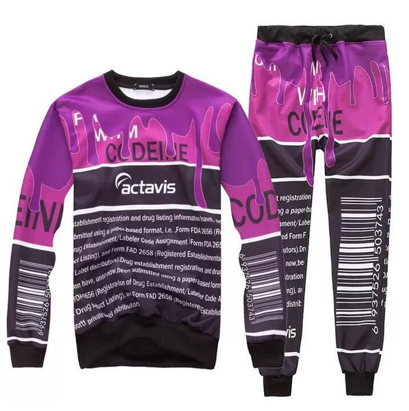 new coffee letter actavis print sweatshirts suit tracksuit men/women black white joggers hoodies harajuku suit 2piece
new coffee letter actavis print sweatshirts suit tracksuit men/women black white joggers hoodies harajuku suit 2piece