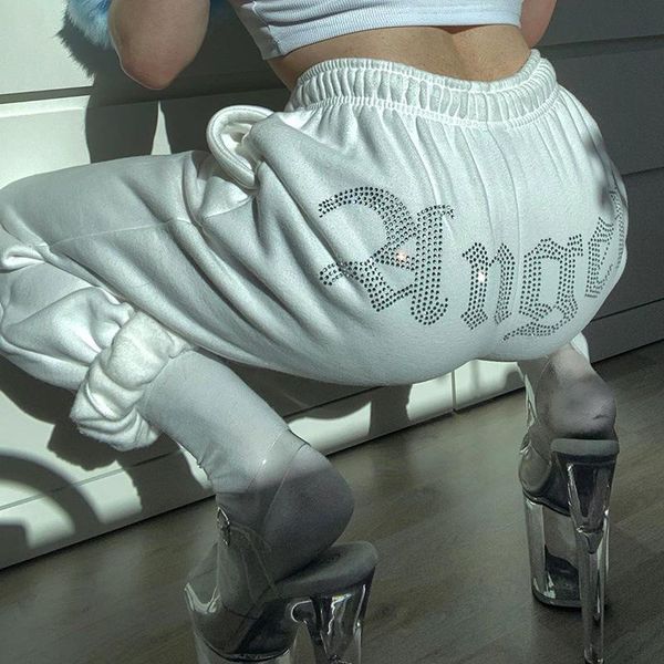 sibybo fall winter casual sport sweatpants women sparkly rhinestones high waist trousers female streetwear loose long pants 2020, Black;white
sibybo fall winter casual sport sweatpants women sparkly rhinestones high waist trousers female streetwear loose long pants 2020, Black;white