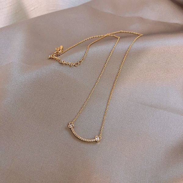 fashion micro inlay simple full diamond smiley necklace clavicle chain mori girl korean simple new short chain fashion design, Golden;silver
fashion micro inlay simple full diamond smiley necklace clavicle chain mori girl korean simple new short chain fashion design, Golden;silver