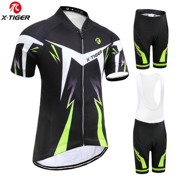 x-tiger summer breathable short sleeves bicycle clothing children quick-dry cycling jerseys set kids mtb bike cycling clothing, Black;blue 
x-tiger summer breathable short sleeves bicycle clothing children quick-dry cycling jerseys set kids mtb bike cycling clothing, Black;blue