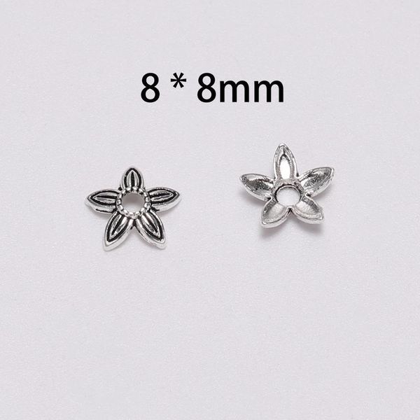 100pcs lot 8mm five pointed star flower loose sparer apart end bead caps for diy jewelry making findings earrings h bbyhwp, Silver
100pcs lot 8mm five pointed star flower loose sparer apart end bead caps for diy jewelry making findings earrings h bbyhwp, Silver