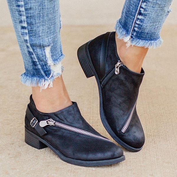 women boots pu side zipper boots vintage new 2020 autumn winter ankle shoes botas mujer booties feminina1, Black
women boots pu side zipper boots vintage new 2020 autumn winter ankle shoes botas mujer booties feminina1, Black