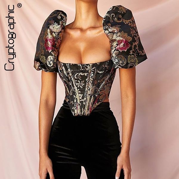 cryptographic square collar jacquard boned bustier crop shirt puff sleeve backless shirts blouse women zipper elegant y200402, White
cryptographic square collar jacquard boned bustier crop shirt puff sleeve backless shirts blouse women zipper elegant y200402, White