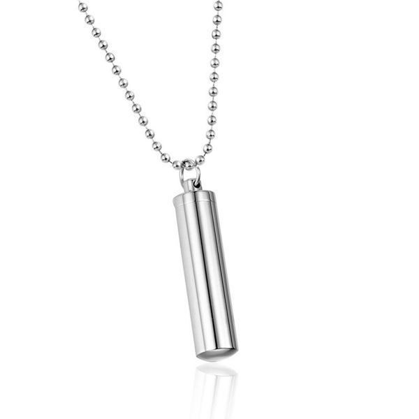 1pc staniless steel case holder cylinder urn pendant memorial necklace memorial keepsake cremation pendant necklace, Silver
1pc staniless steel case holder cylinder urn pendant memorial necklace memorial keepsake cremation pendant necklace, Silver