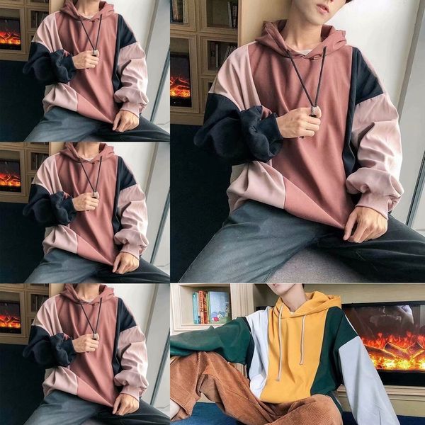 g58lm coat and winter ins autumn sweater patchwork men's sweater hooded loose korean fashion student hip hop contrast coat mdtsb, Black
g58lm coat and winter ins autumn sweater patchwork men's sweater hooded loose korean fashion student hip hop contrast coat mdtsb, Black