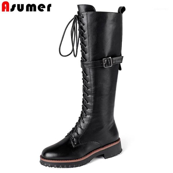 boots asumer 2021 fashion motorcycle women genuine leather knee high buckle low heels casual shoes woman1, Black
boots asumer 2021 fashion motorcycle women genuine leather knee high buckle low heels casual shoes woman1, Black
