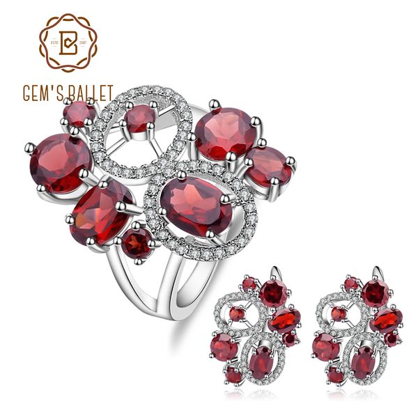 gem's ballet natural red garnet vintage flower jewelry set 925 sterling silver gemstone earrings ring set for women fine jewelryq1228, Golden;white
gem's ballet natural red garnet vintage flower jewelry set 925 sterling silver gemstone earrings ring set for women fine jewelryq1228, Golden;white