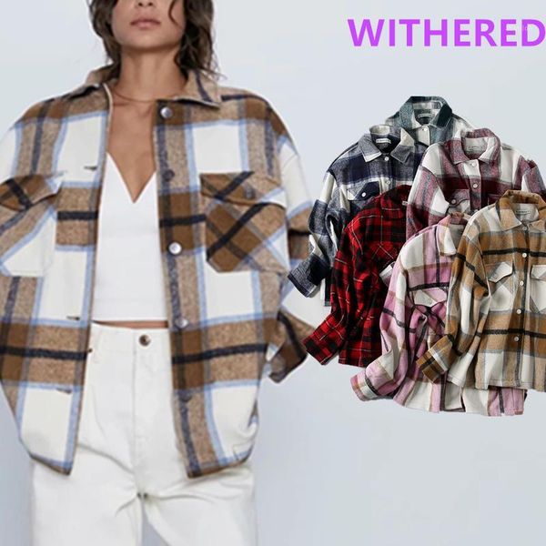 women's blouses & shirts dave&di england high street pockets oversize plaid blouse women blusas mujer de moda 2021 shirt womens and ja, White
women's blouses & shirts dave&di england high street pockets oversize plaid blouse women blusas mujer de moda 2021 shirt womens and ja, White