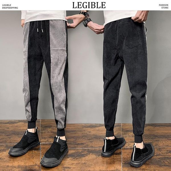 men's pants legible spring autumn casual men patchwork harem pant mens loose streetwear male clothes, Black
men's pants legible spring autumn casual men patchwork harem pant mens loose streetwear male clothes, Black