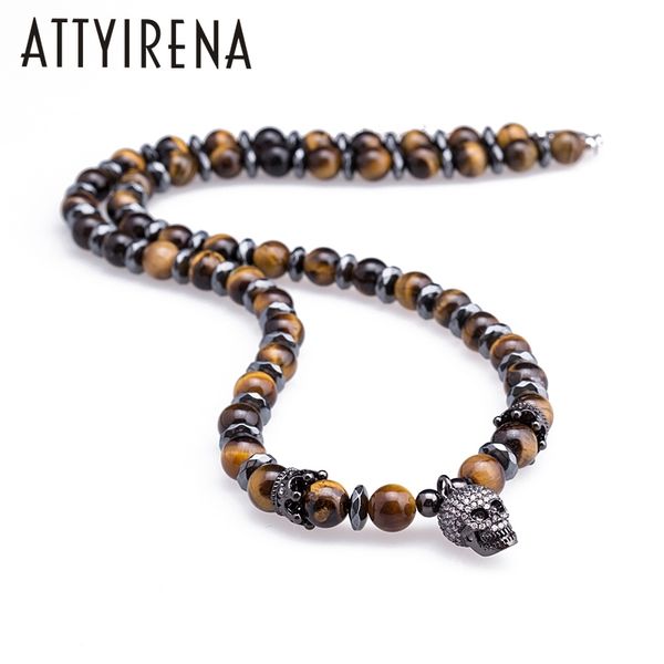natural tigereye stone skull necklaces&pendants for men's beaded hematite necklace men necklace punk hip hop personality jewelry 201013, Silver
natural tigereye stone skull necklaces&pendants for men's beaded hematite necklace men necklace punk hip hop personality jewelry 201013, Silver
