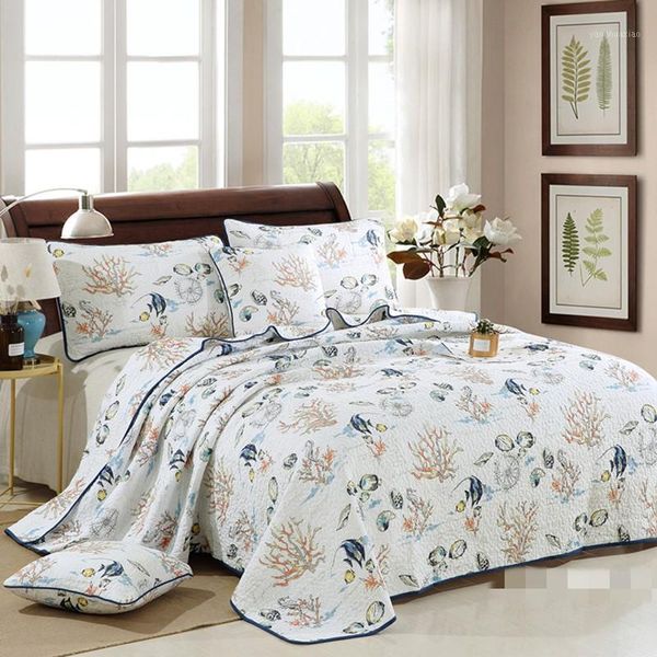 bedding sets american ocean style 3pcs underwater world tropical fish patchwork quilt full/ size bed cover/bedspread an1
bedding sets american ocean style 3pcs underwater world tropical fish patchwork quilt full/ size bed cover/bedspread an1