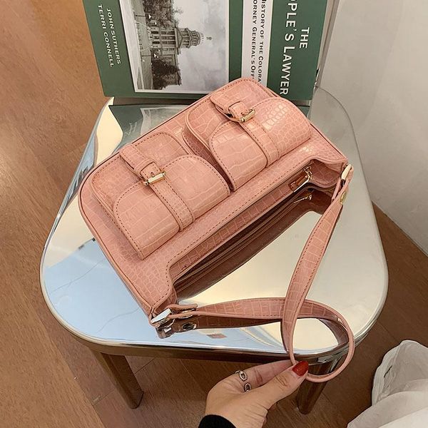 double pocket pu leather shoulder bag for women 2020 new fashion women's designer handbags female crossbody bag hand
double pocket pu leather shoulder bag for women 2020 new fashion women's designer handbags female crossbody bag hand