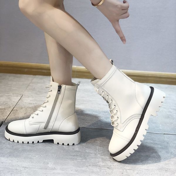 boots women leather fashion motorcycle ankle lace up platform short womens combat white ladies shoes, Black
boots women leather fashion motorcycle ankle lace up platform short womens combat white ladies shoes, Black