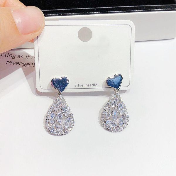 high-end luxury cubic zircon crystal water drop earrings women party gift cz stone jewelry1, Silver
high-end luxury cubic zircon crystal water drop earrings women party gift cz stone jewelry1, Silver