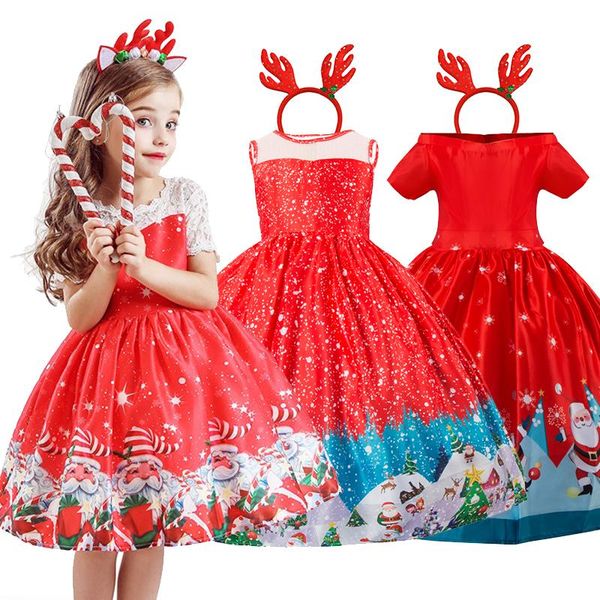 red christmas dress santa clus pattern new year costume kids dresses for girls xmas evening party ball gown clothes 4-10 years, Red;yellow
red christmas dress santa clus pattern new year costume kids dresses for girls xmas evening party ball gown clothes 4-10 years, Red;yellow