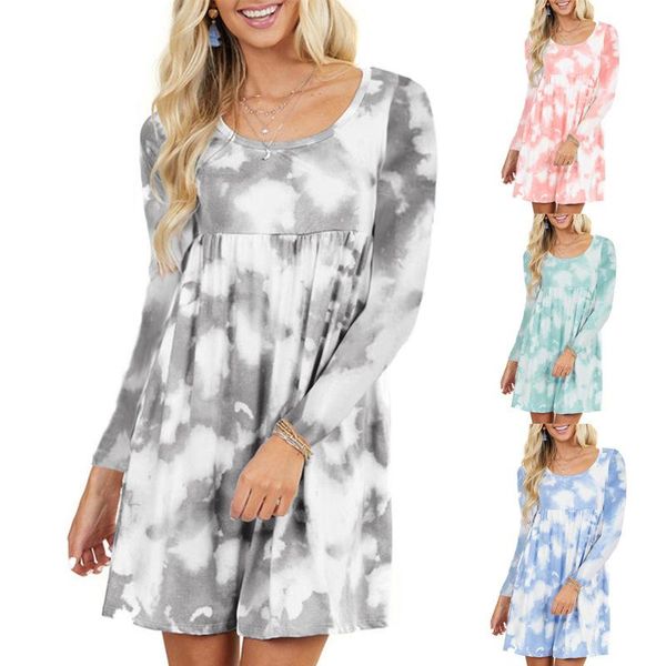 autumn and winter casual dress 2020 european and american early autumn women's tie-dye printed long-sleeved dress, Black;gray
autumn and winter casual dress 2020 european and american early autumn women's tie-dye printed long-sleeved dress, Black;gray