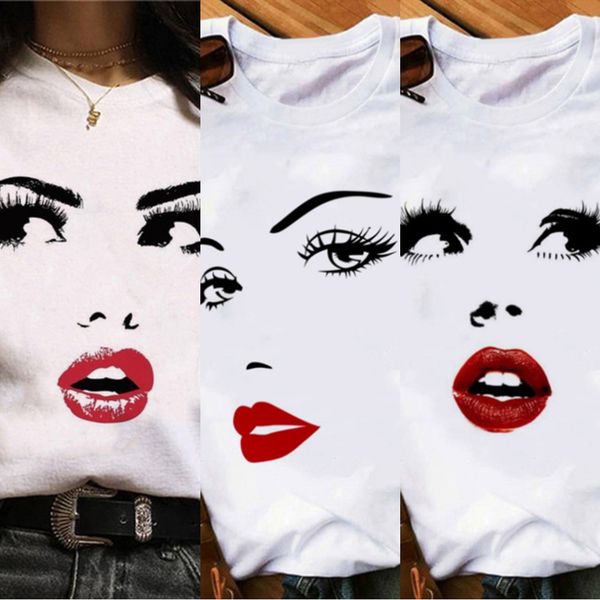 new summer 2020 fashion style face eyebrow t-shirt lip print modal women's t-shirt ins fashion fsjud, White
new summer 2020 fashion style face eyebrow t-shirt lip print modal women's t-shirt ins fashion fsjud, White