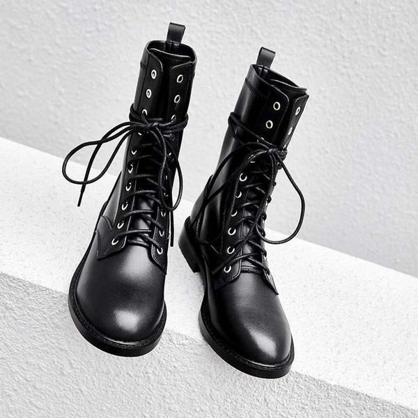 2020 new flats with female leather boots british wind martin boots and velvet motorcycle, Black
2020 new flats with female leather boots british wind martin boots and velvet motorcycle, Black