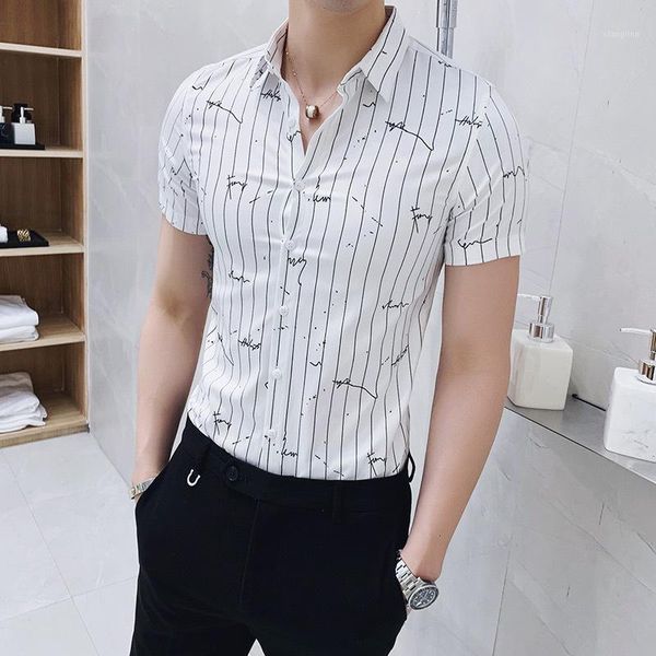 men's social striped shirts slim fit all match streetwear blouse homme 3xl man work shirt men summer 2020 new short sleeve1, White;black
men's social striped shirts slim fit all match streetwear blouse homme 3xl man work shirt men summer 2020 new short sleeve1, White;black