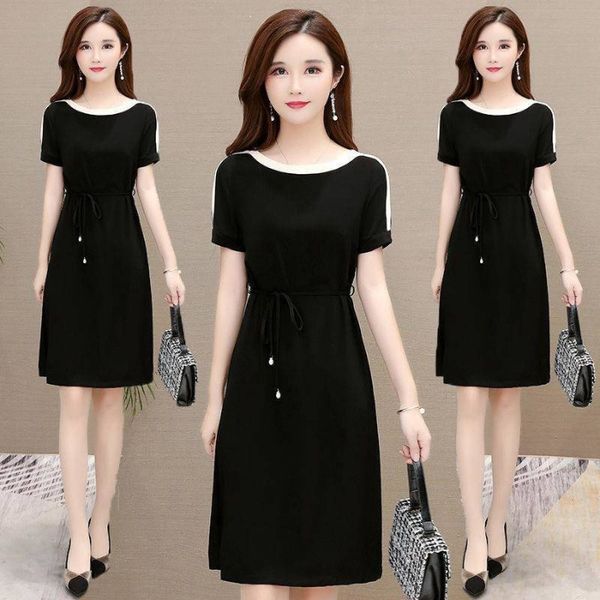 big size with belt for korean versionwaistband shows thin temperamentfat mm mother girl dress dress summer 2020 new type belly covering skir, Black;gray
big size with belt for korean versionwaistband shows thin temperamentfat mm mother girl dress dress summer 2020 new type belly covering skir, Black;gray