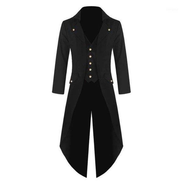 new men's outwear steampunk vintage tailcoat winter jacket gothic victorian frock coat uniform costume1, Tan;black
new men's outwear steampunk vintage tailcoat winter jacket gothic victorian frock coat uniform costume1, Tan;black