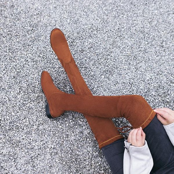 female knee high boots women soft flock leather knee winter boots comfortable women long shoes 2020 new, Black
female knee high boots women soft flock leather knee winter boots comfortable women long shoes 2020 new, Black