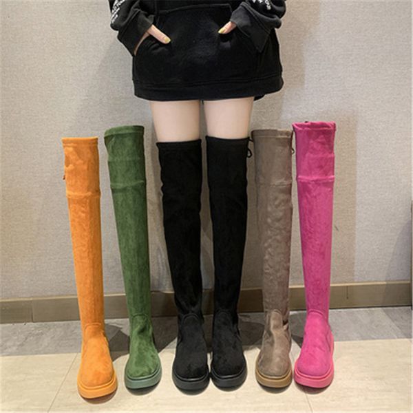 new fall 2021 sweet winter colors on the knee socks elastic boots women high thigh woman women's shoes zapatos 27ys, Black
new fall 2021 sweet winter colors on the knee socks elastic boots women high thigh woman women's shoes zapatos 27ys, Black