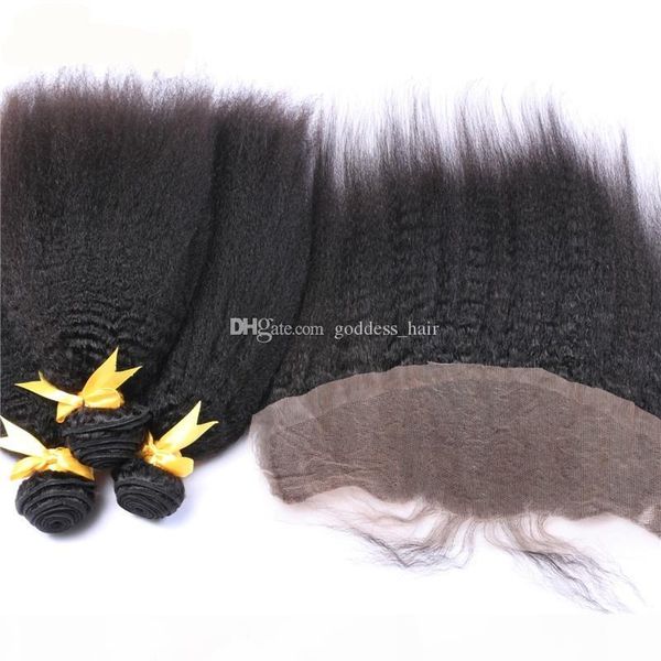 9a mongolian kinky straight lace frontal closure with 3 bundles human hair coarse yaki with 13x4 lace frontal closure 4pcs lot, Black
9a mongolian kinky straight lace frontal closure with 3 bundles human hair coarse yaki with 13x4 lace frontal closure 4pcs lot, Black