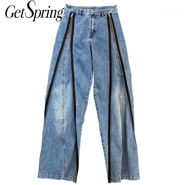 women's jeans getspring women split irregular high waist asymmetry vintage casual denim wide leg pants 2021 trousers1, Blue
women's jeans getspring women split irregular high waist asymmetry vintage casual denim wide leg pants 2021 trousers1, Blue