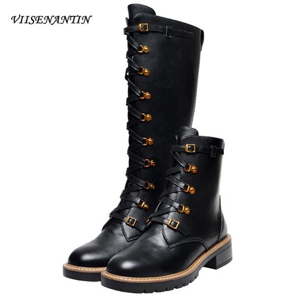 handsome and long 2020 autumn winter british style mid thick heel knight boots motorcycle boots round toe lace up chunky shoes, Black
handsome and long 2020 autumn winter british style mid thick heel knight boots motorcycle boots round toe lace up chunky shoes, Black