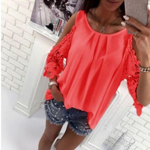 sale womens casual off shoulder shirts summer hollow out sleeve shirt ladies blouse boho tunic y200622, White
sale womens casual off shoulder shirts summer hollow out sleeve shirt ladies blouse boho tunic y200622, White
