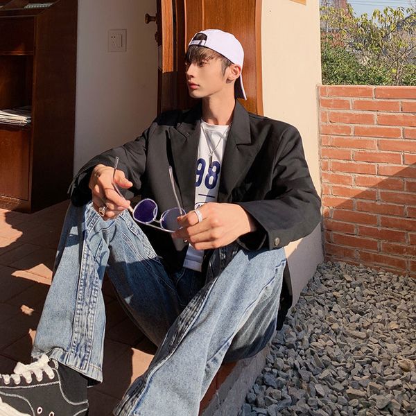 spring 2021 men's new short suit jacket young non-iron-treated clothes 4cix, Black;brown
spring 2021 men's new short suit jacket young non-iron-treated clothes 4cix, Black;brown