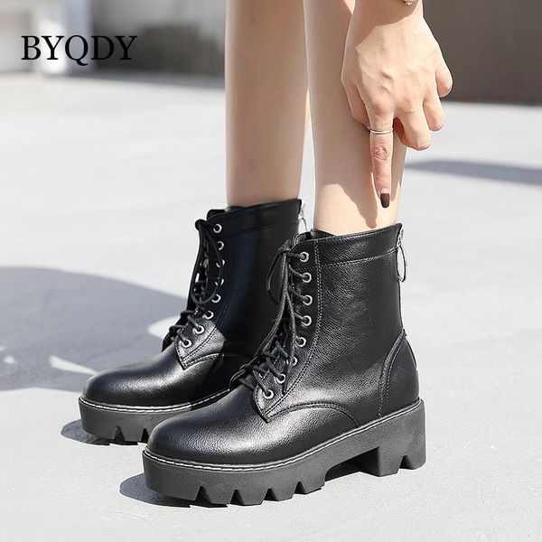 byqdy european style black ankle boots 5.5cm high heels round toe cross-tied boots woman platform high tube patent leather shoes
byqdy european style black ankle boots 5.5cm high heels round toe cross-tied boots woman platform high tube patent leather shoes