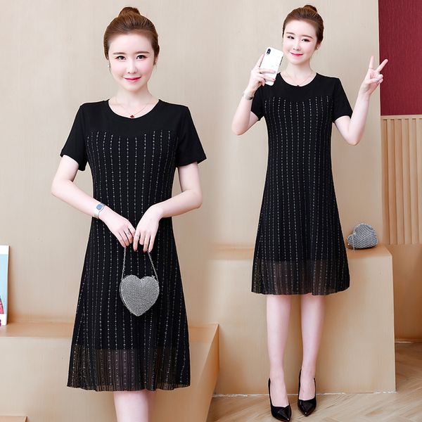 women tarja summer big plus size thin occasional casual loose broken blouses dressed in clothes p50j, Black;gray
women tarja summer big plus size thin occasional casual loose broken blouses dressed in clothes p50j, Black;gray