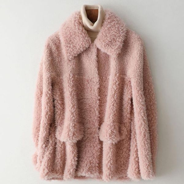 women's fur & faux winter coat women autumn clothes 2021 sheep shealrling real female wool jacket korean vintage abrigo mujer zt4347, Black
women's fur & faux winter coat women autumn clothes 2021 sheep shealrling real female wool jacket korean vintage abrigo mujer zt4347, Black