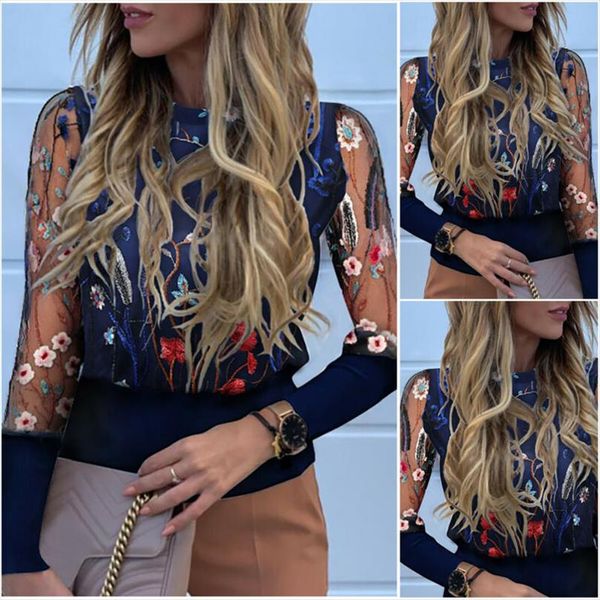 plus size women see through blouse puff sleeve shirts autumn flower print blusa lady embroidery sheer mesh blouses, White
plus size women see through blouse puff sleeve shirts autumn flower print blusa lady embroidery sheer mesh blouses, White