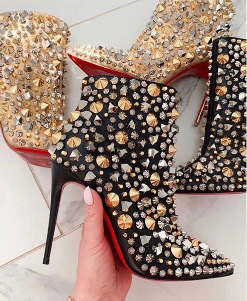 elegant brands red bottom shoes for women so full kate glitter ankle boots high heels pointed toe lady booty party dress booties, Black
elegant brands red bottom shoes for women so full kate glitter ankle boots high heels pointed toe lady booty party dress booties, Black