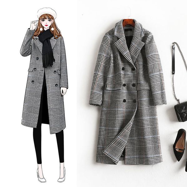 5xl plus size 2021 loose woolen dress chess jacket length 8486 female winter woollen femme hiver s7je, Black
5xl plus size 2021 loose woolen dress chess jacket length 8486 female winter woollen femme hiver s7je, Black